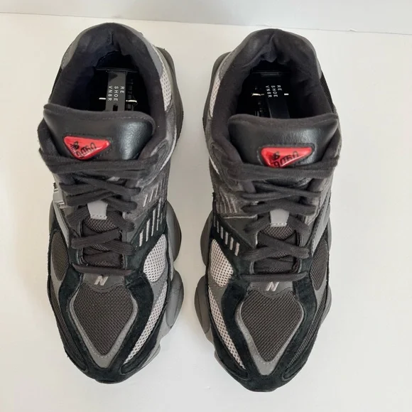 New Balance 9060 Black and Gray Sneakers - Picture 4 of 10
